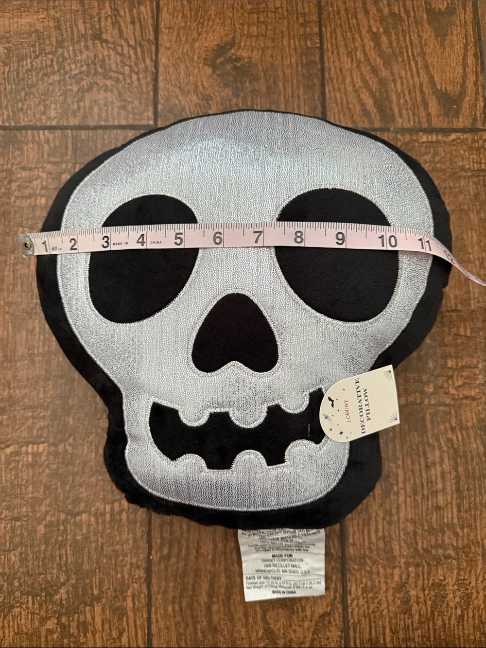 Halloween Decor Pillow Skeleton Skull Face Bling Decorative Throw Pillow